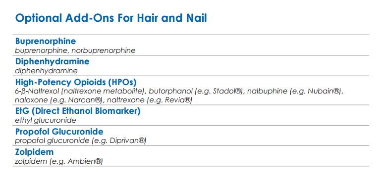 Optional Add Ons USDTL Hair and Nails